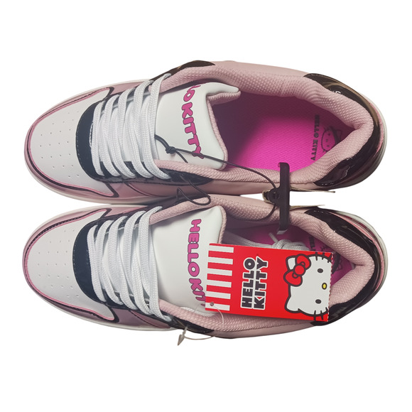 Hello Kitty Sanrio Women Size 11 Pink Casual Court Lace Up Shoe Sneakers New - Picture 4 of 16